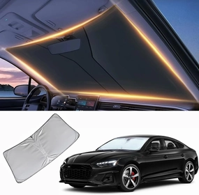 Windshield Sun Shade for Audi A4 A5 Q3 Front Window Shades Cover for 2017-2024 A4 A5 Q3 Windshield Sun Visor Protector Car Accessories