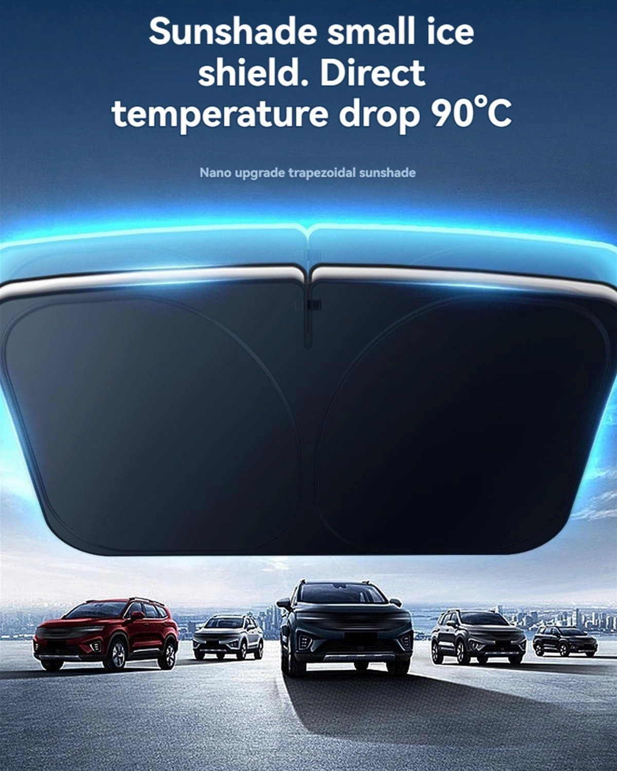 Windshield Sun Shade for Toyota RAV4 Front Window Shades Cover for 2010-2024 Windshield Sun Visor Protector Car Accessories