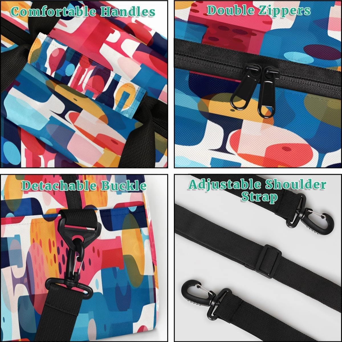 Wine Glass Print Kids Overnighter Duffel Bags for Boys, Carry-On Size Sports Gym Bag with Front Zipper Pocket for School Practice or Overnight Travel Weekender Sleepover Tote Bag