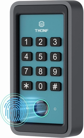 Wired Fingerprint Garage Door Opener Keypad, No Pairing Required Needed, Works with All Brands, Including Liftmaster, Chamberlain, Craftsman, Genie, Marantec, and Linear/Nortek (Plastic)
