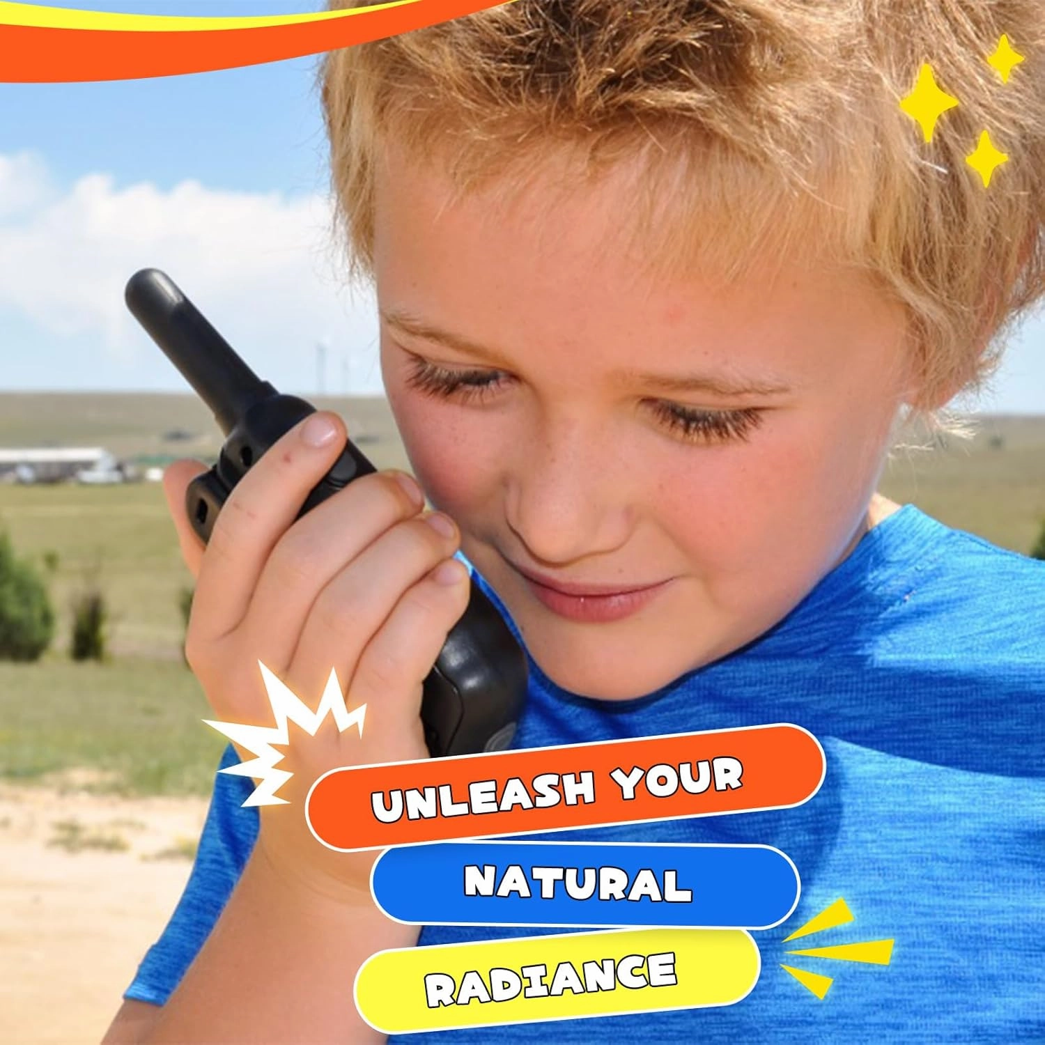 Wishouse Walkie Talkies for Kids Rechargeable with USB Charger 6000mAh Battery,Outdoor Camping Games with Flashlight Lanyard,Toys for Girls,Halloween Xmas Birthday Gift for Children 2 Pack Red Blue