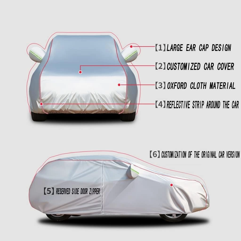 WOLWES Car Cover Are Suitable For Mini Cooper S/SD/John Cooper Works Roadster All-weather Windproof, Snowproof, Rainproof, UV-protected And Breathable All-season Universal With Side Door Zip Oxford Cl