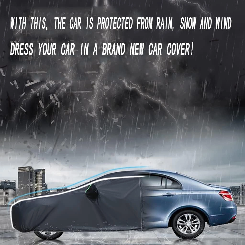 WOLWES Car Cover Are Suitable For Mini Cooper S/SD/John Cooper Works Roadster All-weather Windproof, Snowproof, Rainproof, UV-protected And Breathable All-season Universal With Side Door Zip Oxford Cl