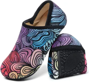 Womens Mens Slippers House Socks Two-Way Barefoot Wear Indoor Bedroom Shoes Fuzzy Comfortable for Home Travel Yoga