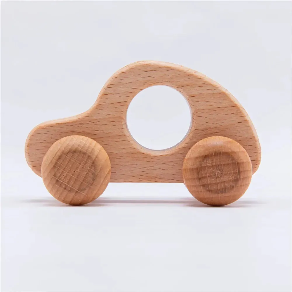 Wooden Dinosaur Car Toy