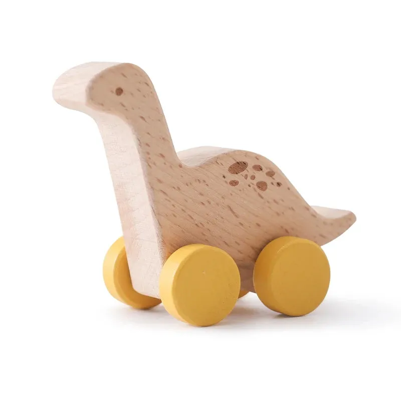 Wooden Dinosaur Car Toy