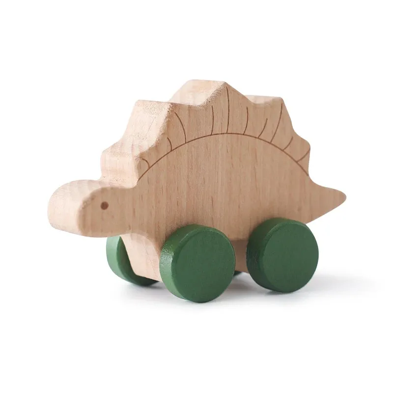 Wooden Dinosaur Car Toy