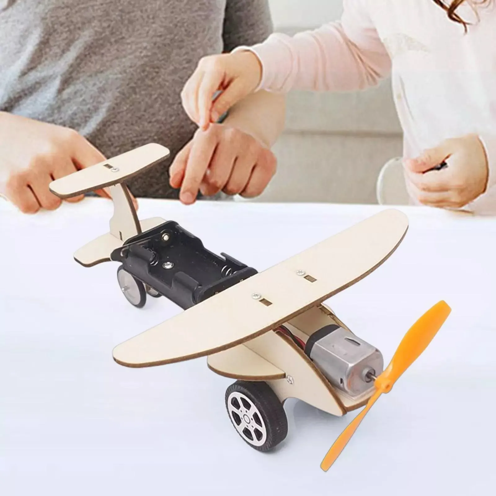 Wooden DIY Aero-Plane Learning Toy Science Kit