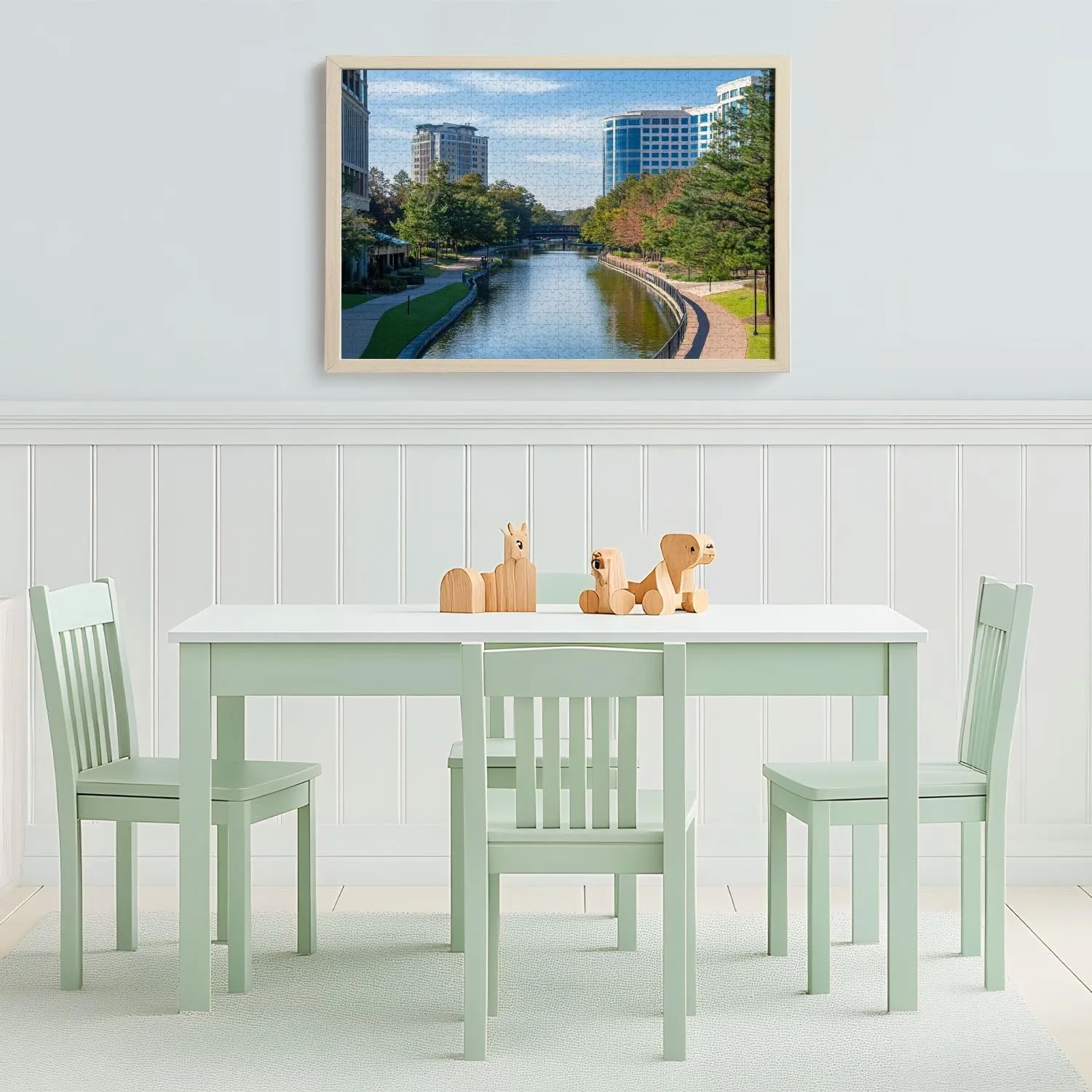 Wooden Jigsaw Puzzles for Adults 1000 Pieces A View The Waterway Texas Fun and Challenging Board Puzzles Large Educational Game Kids Toys Gift Home Decor