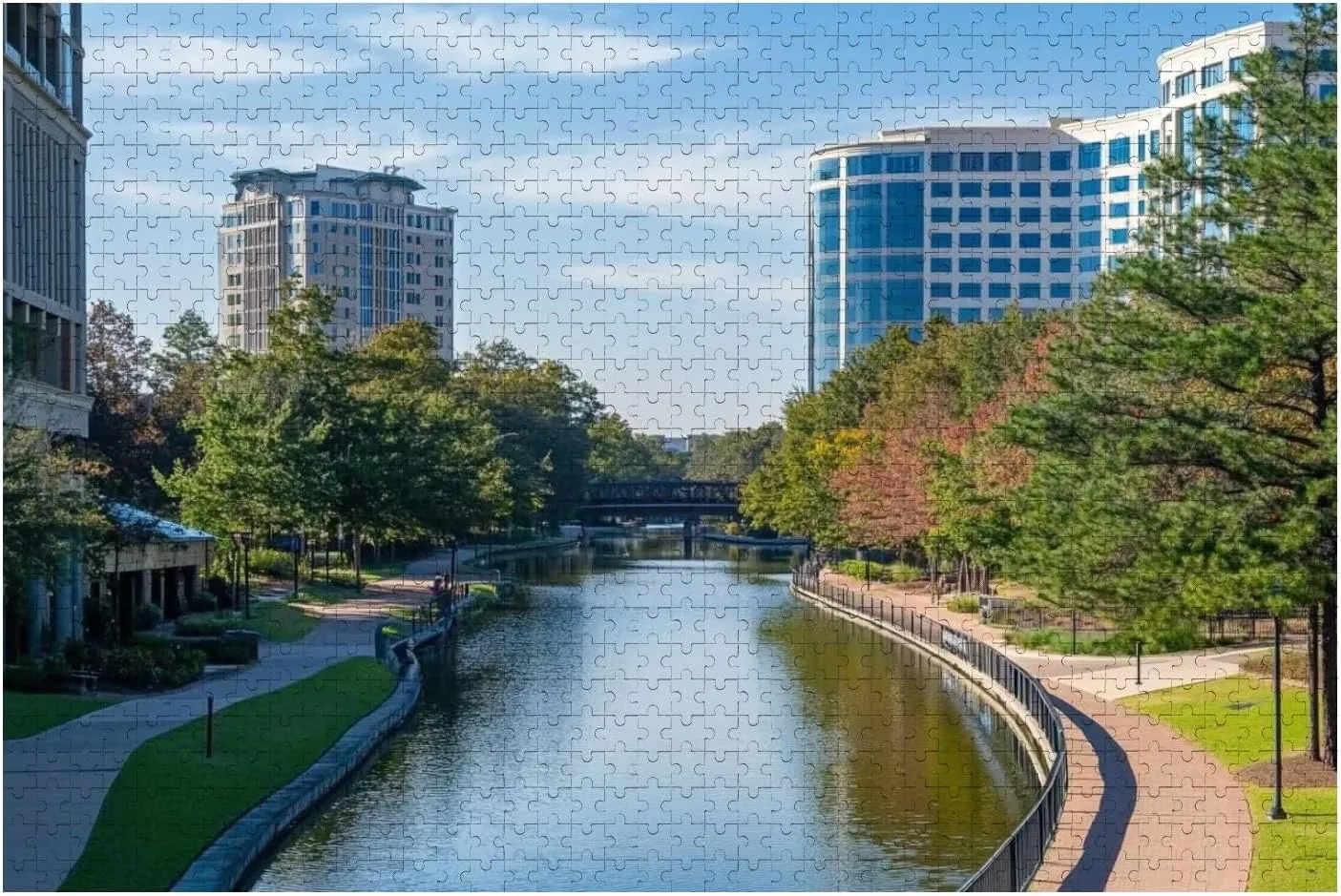 Wooden Jigsaw Puzzles for Adults 1000 Pieces A View The Waterway Texas Fun and Challenging Board Puzzles Large Educational Game Kids Toys Gift Home Decor