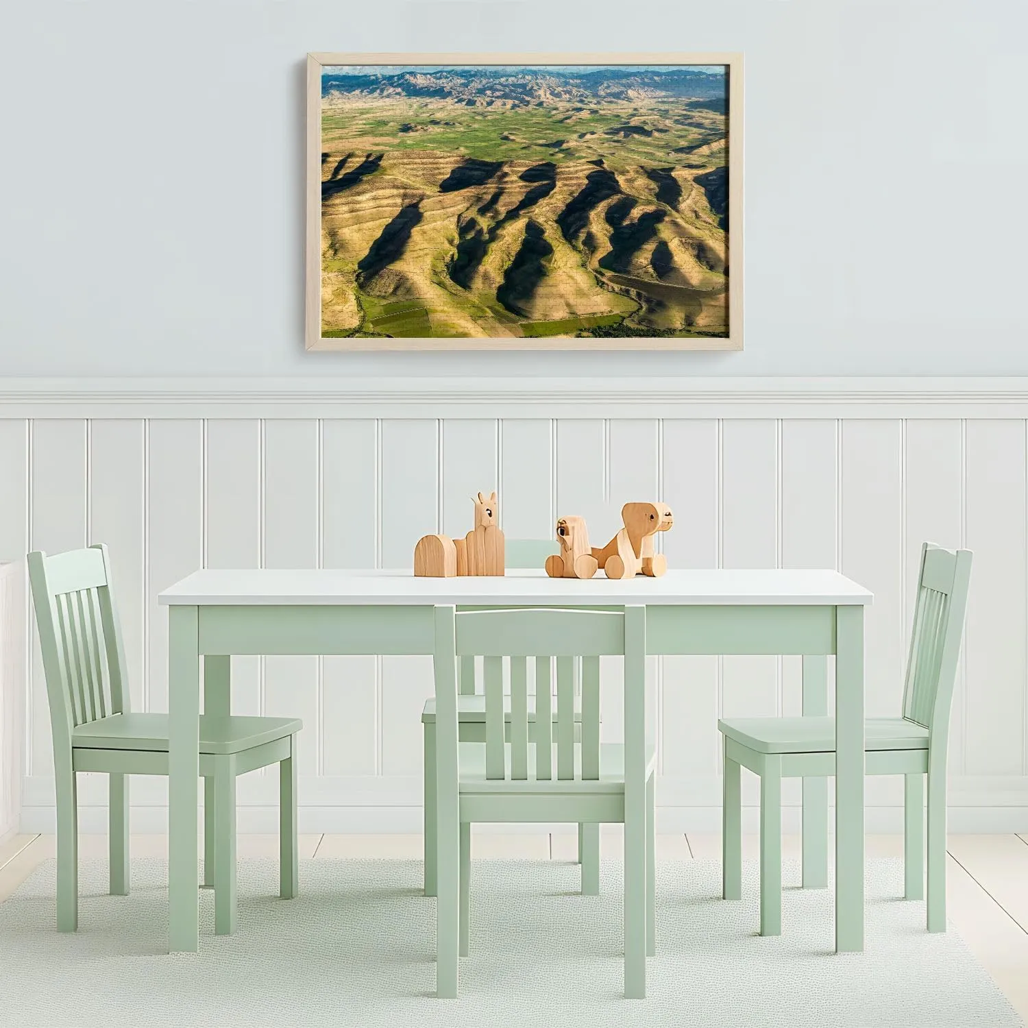 Wooden Jigsaw Puzzles for Adults 1000 Pieces Aerial Photos Mountains grasslands Roads China Fun and Challenging Board Puzzles Large Educational Game Kids Toys Gift Home Decor