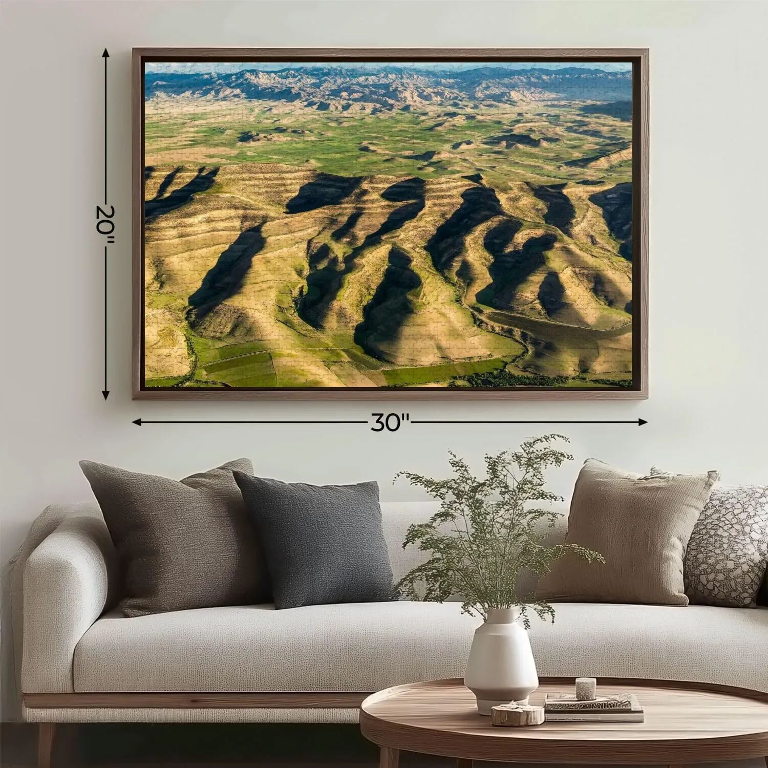 Wooden Jigsaw Puzzles for Adults 1000 Pieces Aerial Photos Mountains grasslands Roads China Fun and Challenging Board Puzzles Large Educational Game Kids Toys Gift Home Decor
