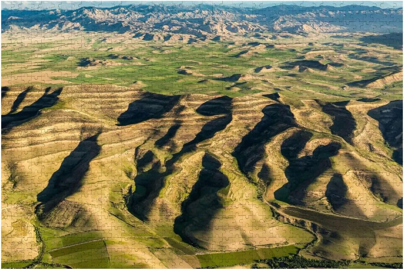 Wooden Jigsaw Puzzles for Adults 1000 Pieces Aerial Photos Mountains grasslands Roads China Fun and Challenging Board Puzzles Large Educational Game Kids Toys Gift Home Decor