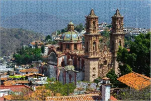 Wooden Jigsaw Puzzles for Adults 1000 Pieces Puzzle-0Santa Prisca Parish in Taxco de Alarcon Guerrero Mexico