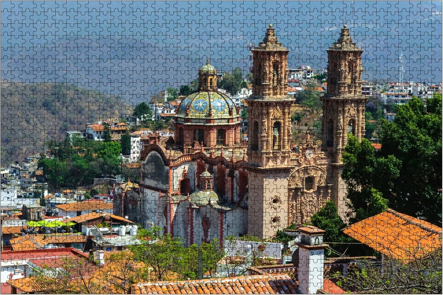 Wooden Jigsaw Puzzles for Adults 1000 Pieces Puzzle-0Santa Prisca Parish in Taxco de Alarcon Guerrero Mexico
