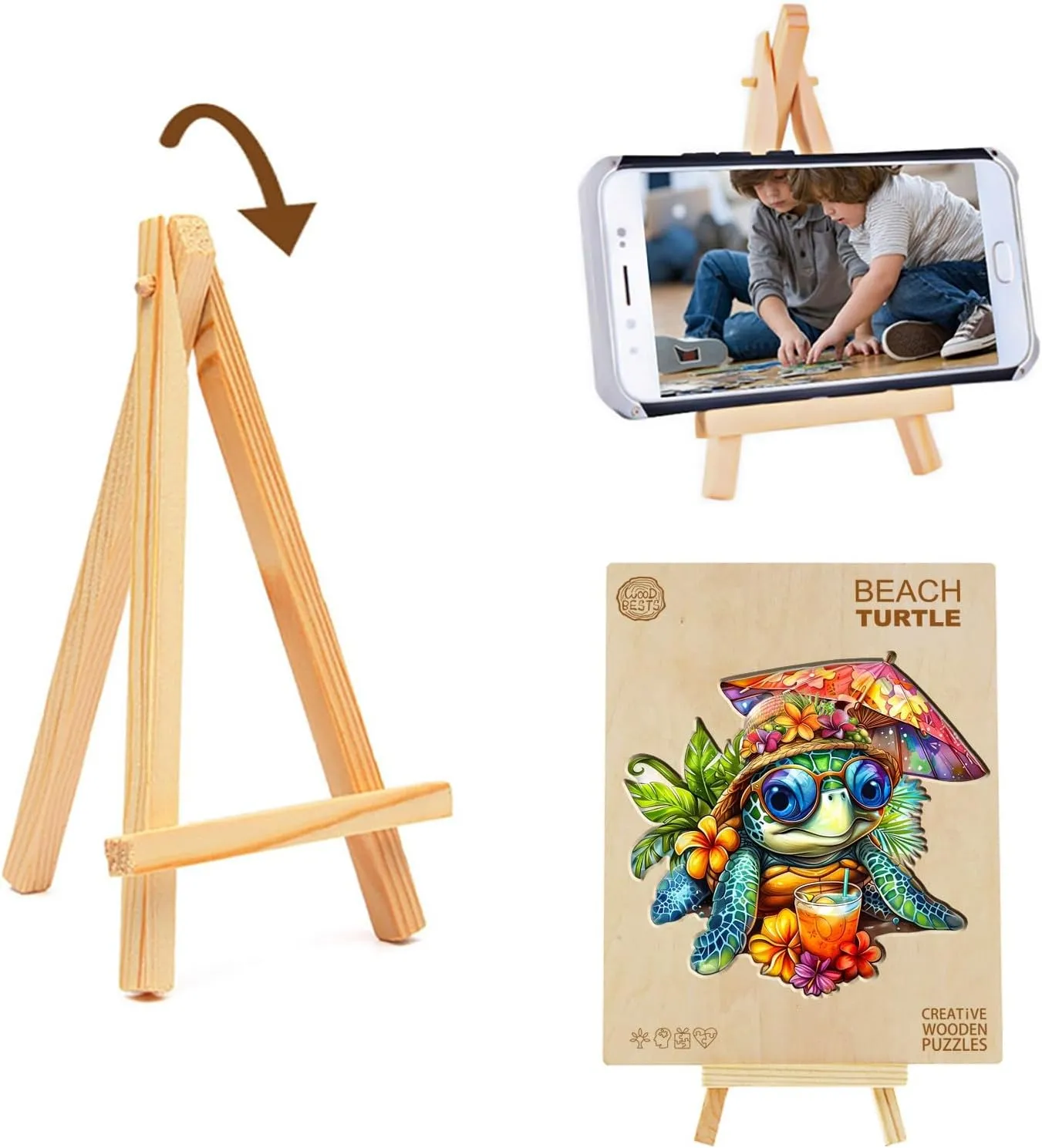 Wooden Puzzle for Adults-230PCS Beach Turtle Wooden Puzzle Unique Shape Advanced Wooden Jigsaw Puzzle for Adult, Wood Puzzles,Challenge Wooden Jigsaw Puzzle (L-13.4 * 12.7in-230pcs)