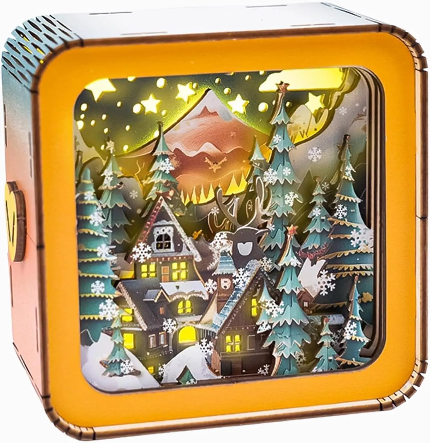 Wooden Puzzles 3D LED Night Light, Portable Art Lamp Birthday Gifts, DIY Puzzle Toy, Home Desk Decor Family Game, Valentines Day Gift (Unassembled)