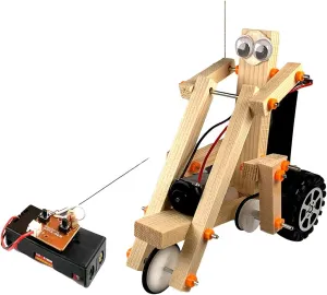 Wooden Wireless Remote Control Robotics Bicycle K3 - Creative Engineering Circuit Science STEM Building Kit - Electric Motor DIY Experiment for Kids, Teens and Adults