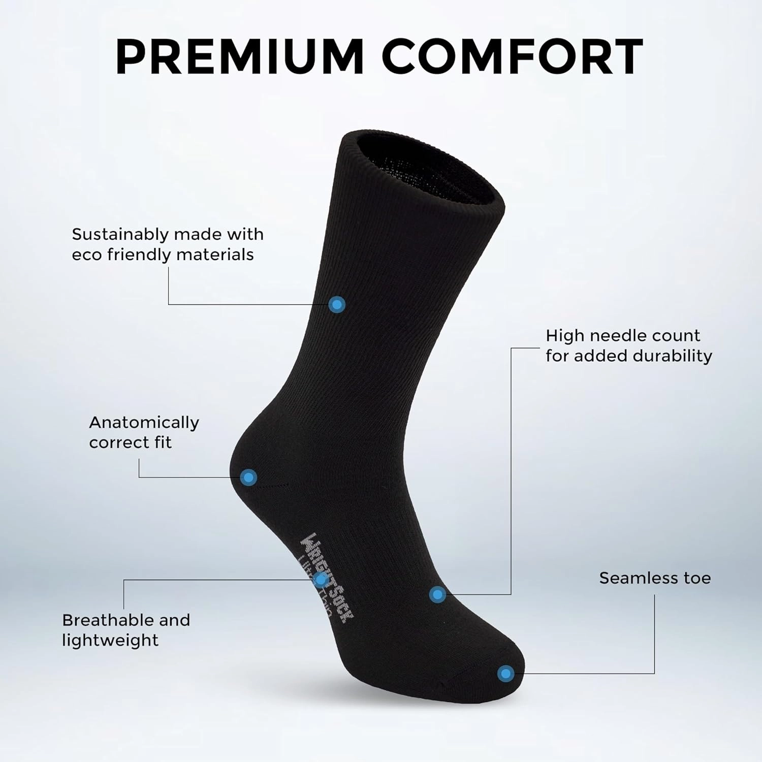 Wrightsock Ultra Thin Crew Running Socks for Men and Women - Athletics Socks with Moisture Regulation - American Made