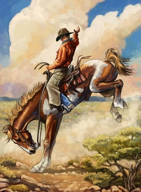 WZVZGZ Western Cowboy 300 Pieces Adult Jigsaw Puzzles for Adults, Animal Puzzles, Difficult and challenging Large Jigsaw Puzzle Toy Gifts, 300pcs