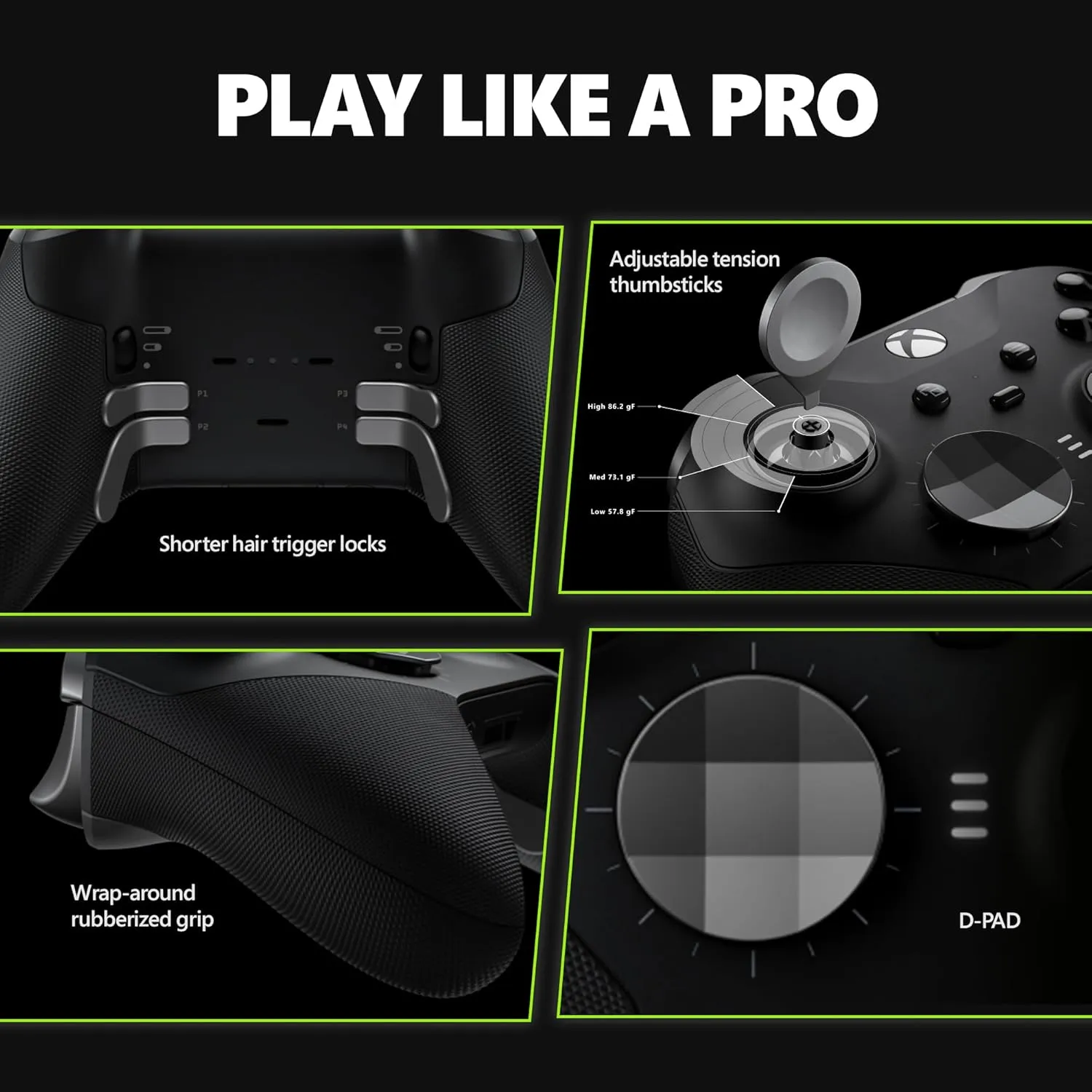 Xbox Elite Series 2 Core Wireless Gaming Controller – Black – Xbox Series X|S, Xbox One, Windows PC, Android, and iOS