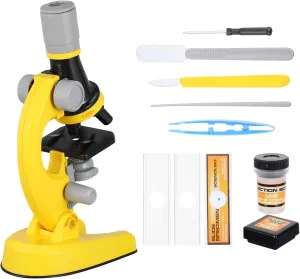 Yardwe 1Set Microscope Plaything LED Light Fun Science Experiment Tool for Material for Observations Creative Learning Present for Preschoolers