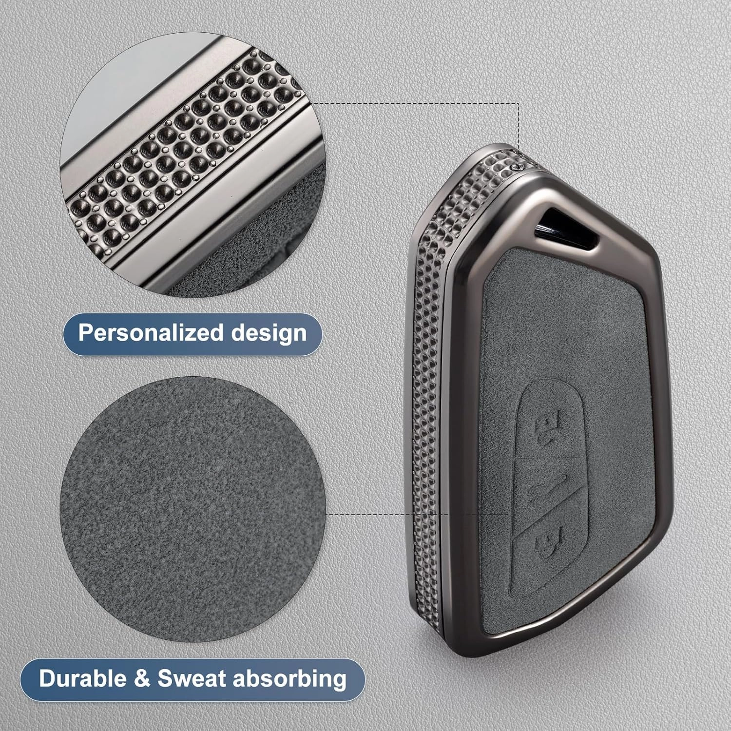 YO&YOYE Compatible withVW Volkswagen Key Fob Cover with Keychain Leather Key Protector