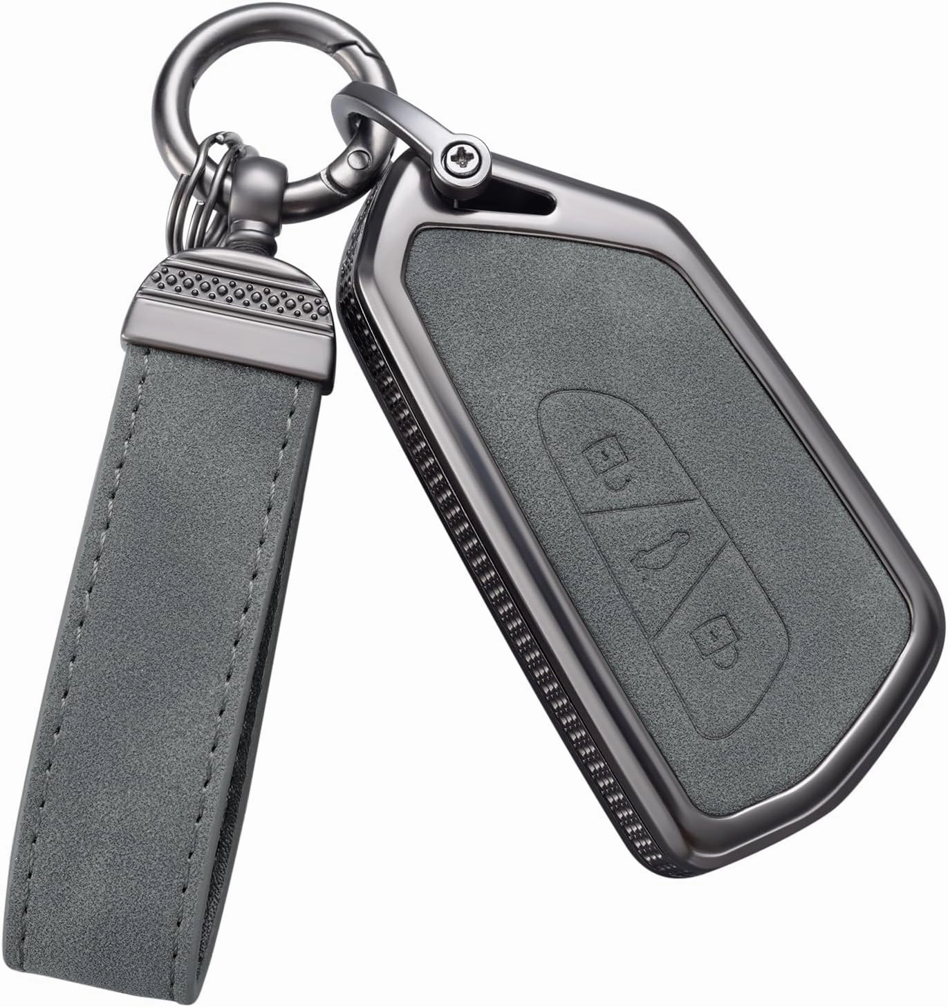 YO&YOYE Compatible withVW Volkswagen Key Fob Cover with Keychain Leather Key Protector