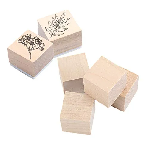 ZOENHOU 300 PCS 1 Inch Wooden Cubes, Premium Natural Solid Wood Unfinished Wooden Block Set for Painting Decorating Crafting DIY Projects