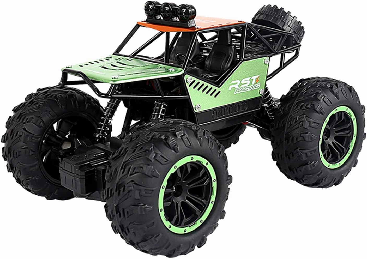 ZUKULIFE Remote Control Car, 2WD High Speed All Terrains Electric Toy Off Road RC Monster Vehicle Truck 1:20 Scale Crawler with Rechargeable Battery for Boys Kids and Adults (Green)